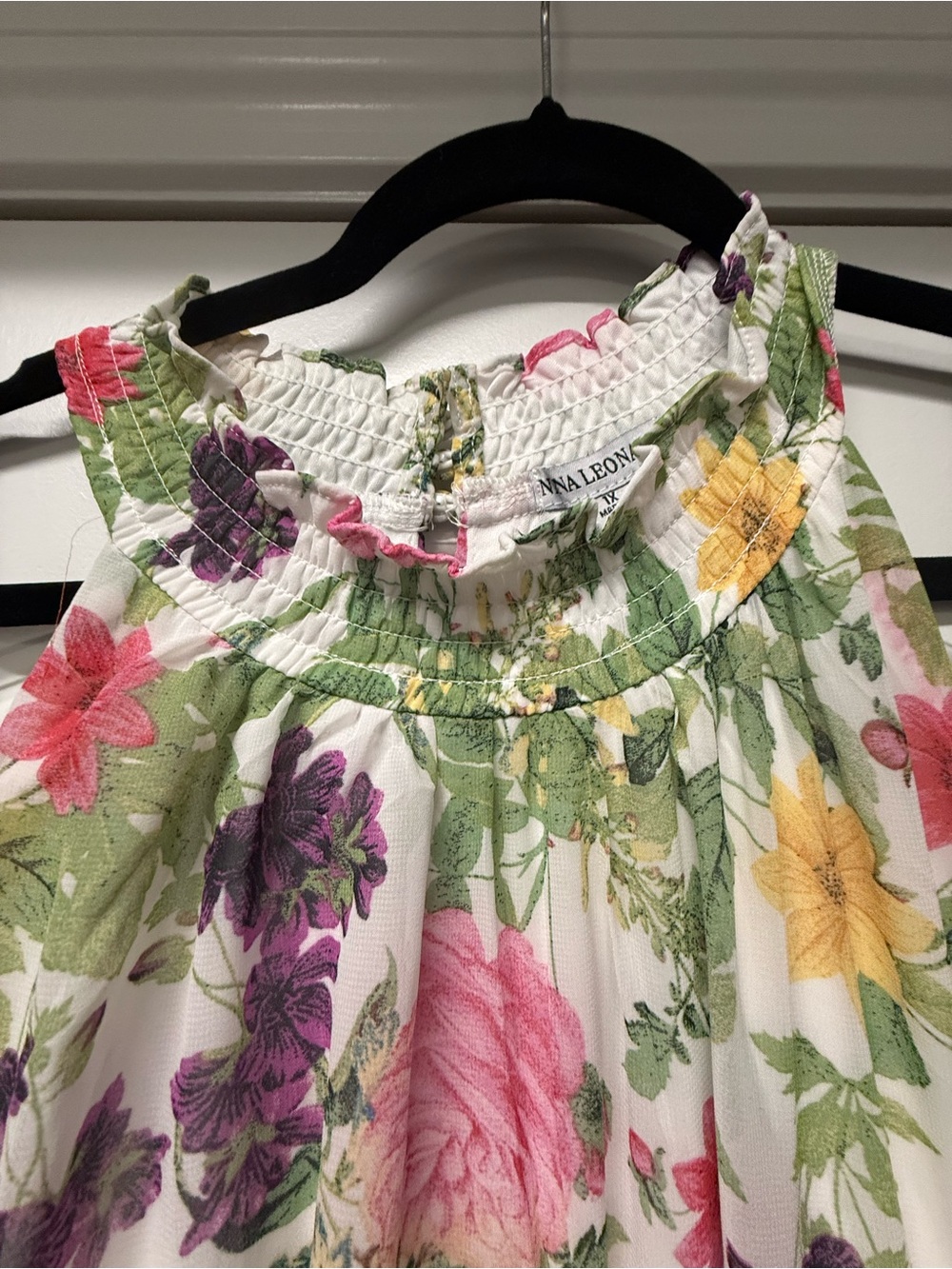 Nina Leonard Floral Sleeveless Tiered Maxi Dress | Size 1X - Picture 6 of 9